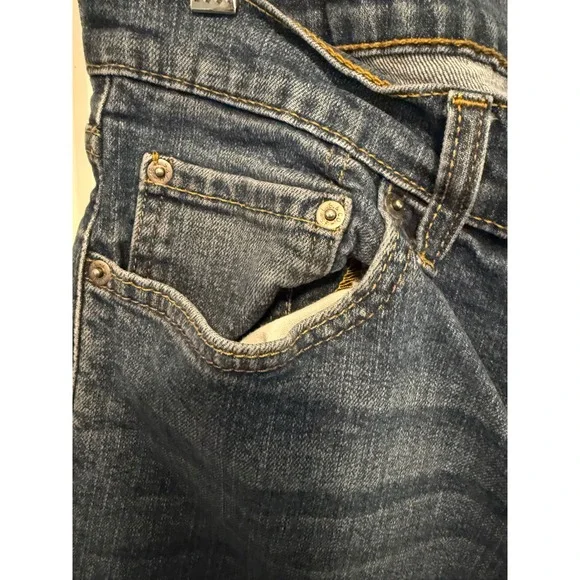 Signature Levi Strauss Gold Straight Jeans Mens Distressed Denim Casual 36" x 30 - Picture 4 of 10